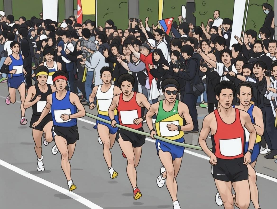 箱根駅伝のイメージ(by AI)