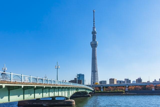 墨田川と東京スカイツリー