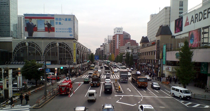 品川駅と京品ホテル（2007/11)